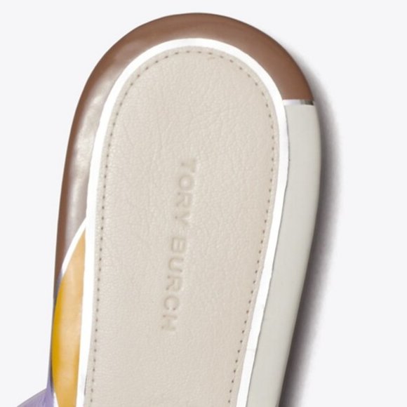 Tory Burch $258 MILLER ENAMEL LOGO SANDAL Spring Lavender Lilac - Picture 8 of 9